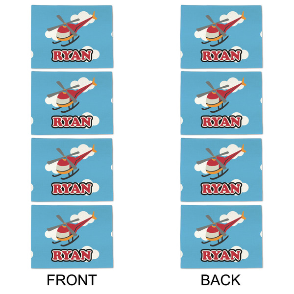 Helicopter Linen Placemat - APPROVAL Set of 4 (double sided)
