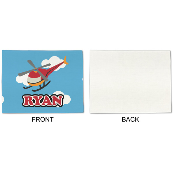 Helicopter Linen Placemat - APPROVAL Single (single sided)