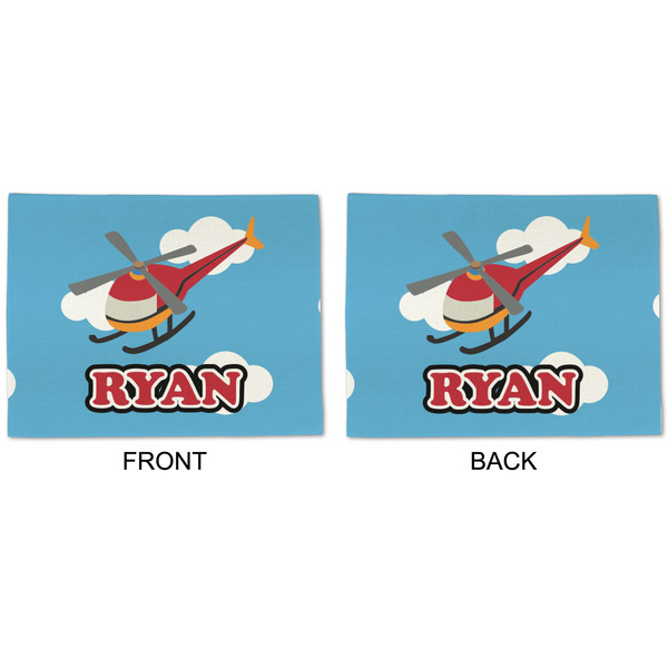 Helicopter Linen Placemat - APPROVAL (double sided)