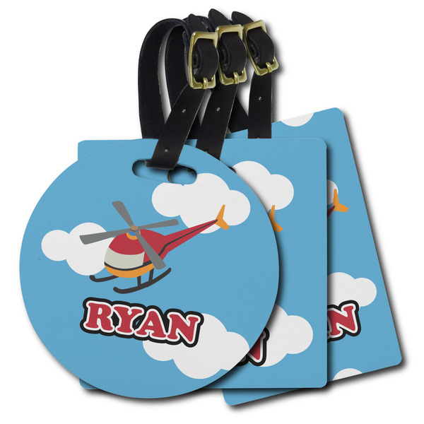Custom Helicopter Plastic Luggage Tag (Personalized)