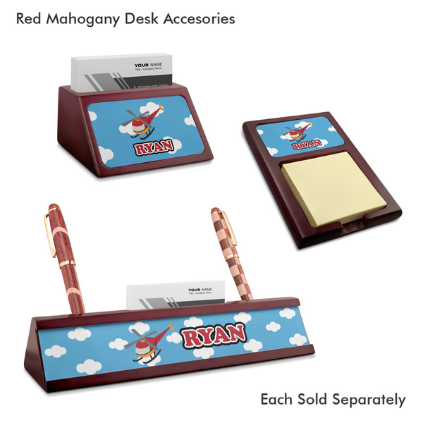 Helicopter Mahogany Desk Accessories