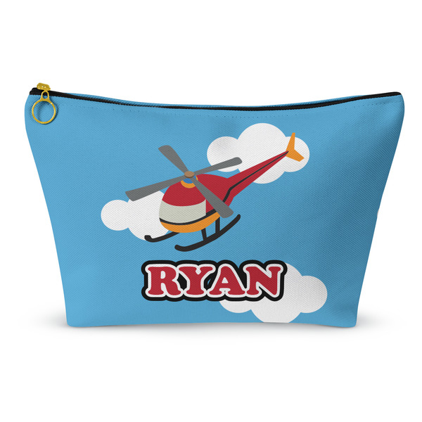 Custom Helicopter Makeup Bag - Large - 12.5"x7" (Personalized)