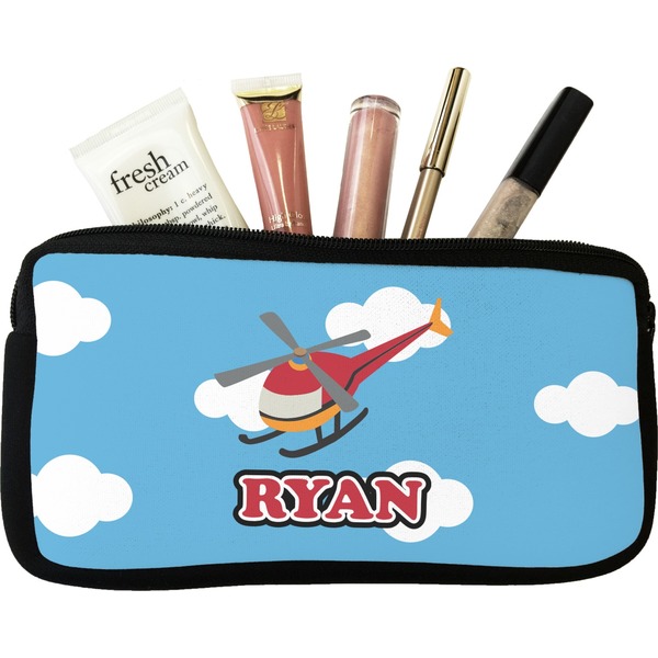 Custom Helicopter Makeup / Cosmetic Bag (Personalized)