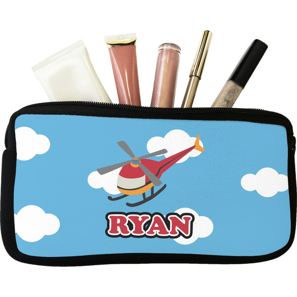 Custom Helicopter Makeup / Cosmetic Bag (Personalized)