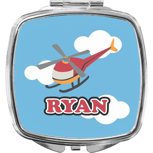 Custom Helicopter Compact Makeup Mirror (Personalized)