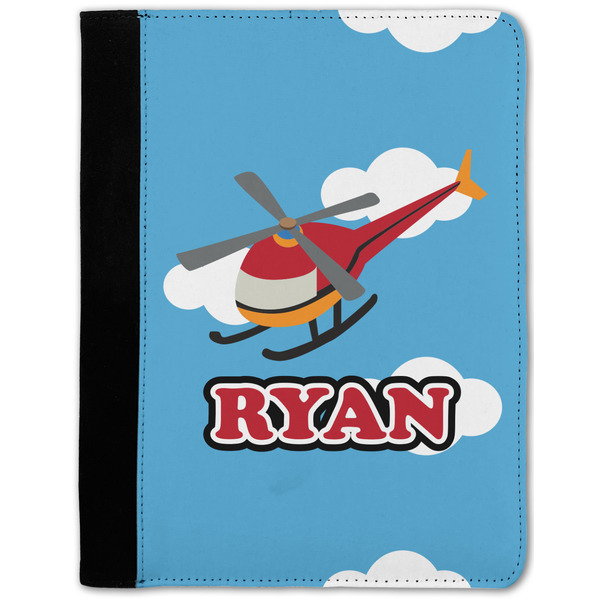 Custom Helicopter Notebook Padfolio - Medium w/ Name or Text