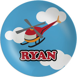 Helicopter Melamine Plate (Personalized)