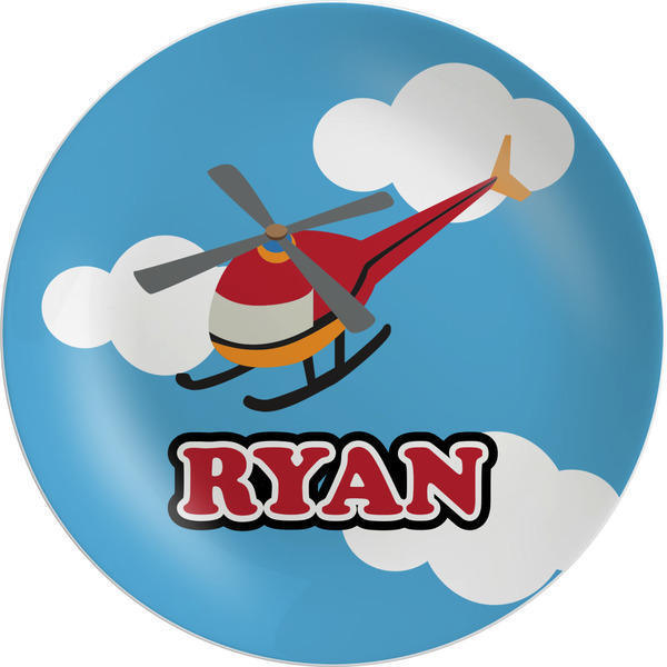 Custom Helicopter Melamine Plate (Personalized)
