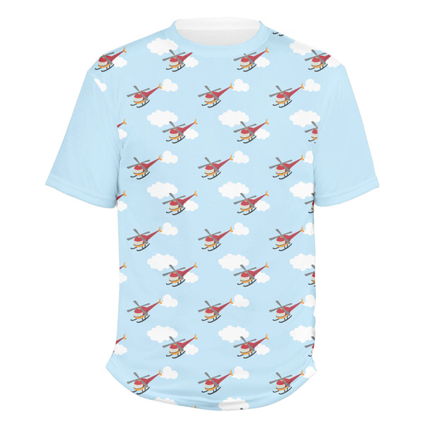 Custom Helicopter Men's Crew T-Shirt - X Large