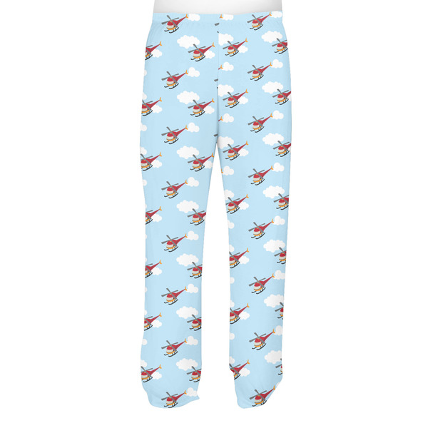 Helicopter Men's Pjs Back - on model
