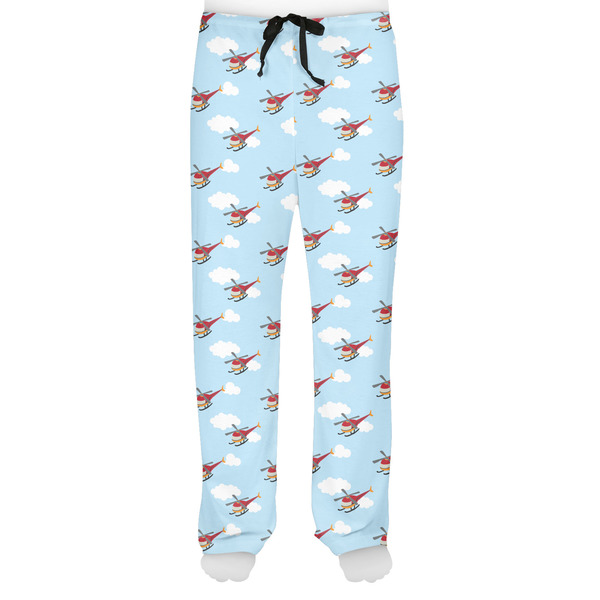 Helicopter Men's Pjs Front - on model