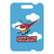 Helicopter Metal Luggage Tag - Front Without Strap