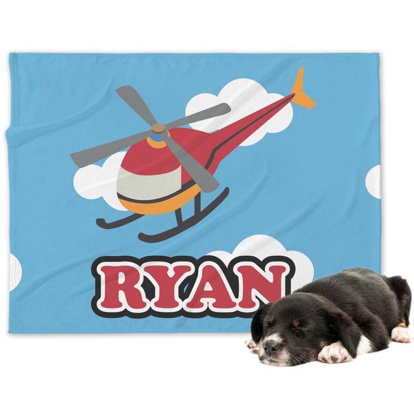 Custom Helicopter Dog Blanket (Personalized)