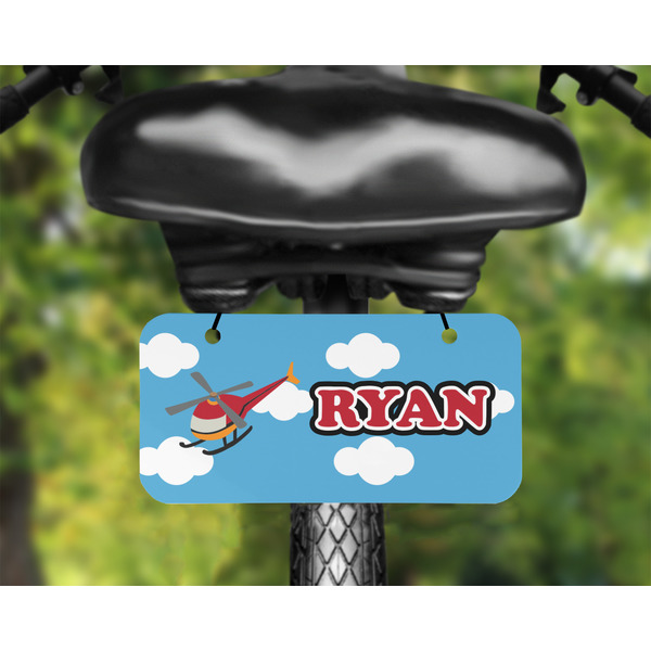 Helicopter Mini License Plate on Bicycle - LIFESTYLE Two holes