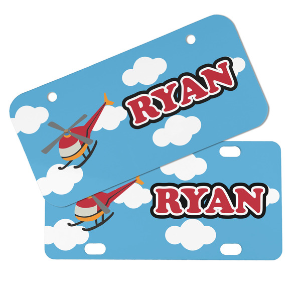 Helicopter Mini License Plates - MAIN (4 and 2 Holes)