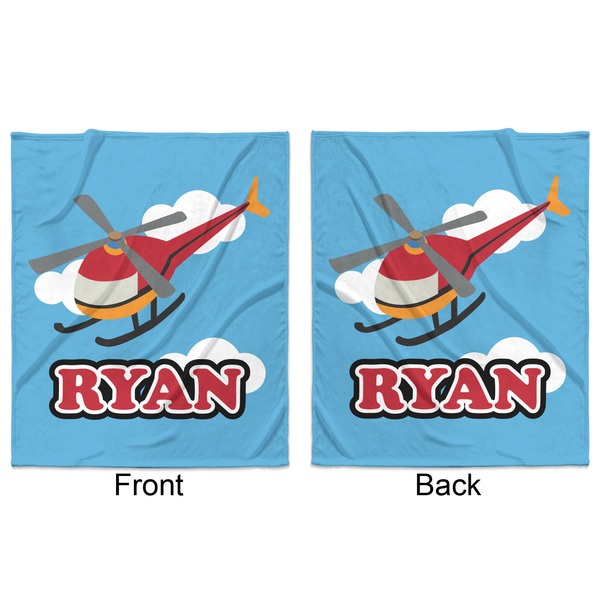 Helicopter Minky Blanket - 50"x60" - Double Sided - Front & Back
