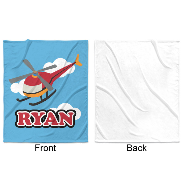 Helicopter Minky Blanket - 50"x60" - Single Sided - Front & Back
