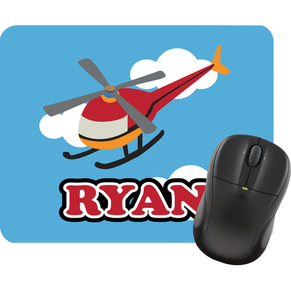 Custom Helicopter Rectangular Mouse Pad (Personalized)