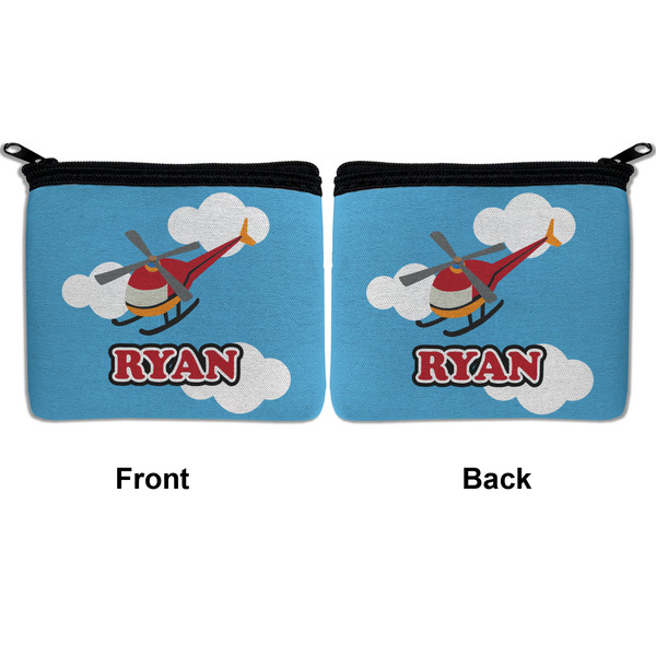 Helicopter Neoprene Coin Purse - Front & Back (APPROVAL)