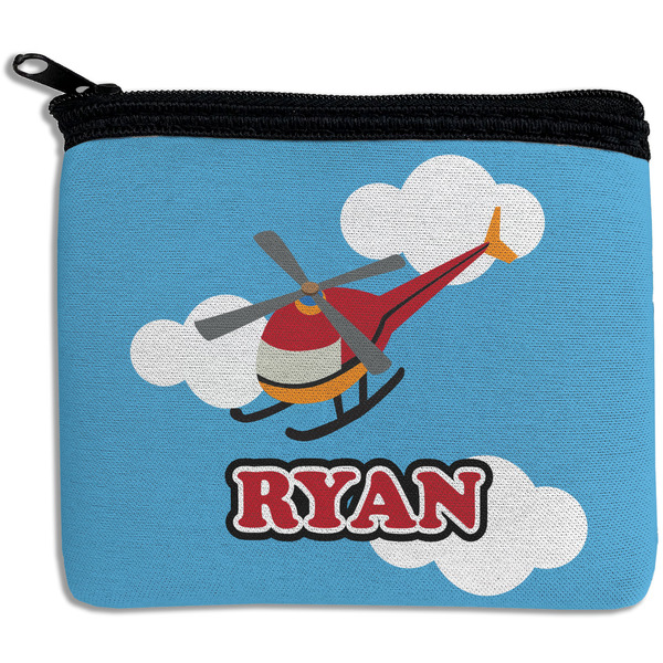 Custom Helicopter Rectangular Coin Purse (Personalized)