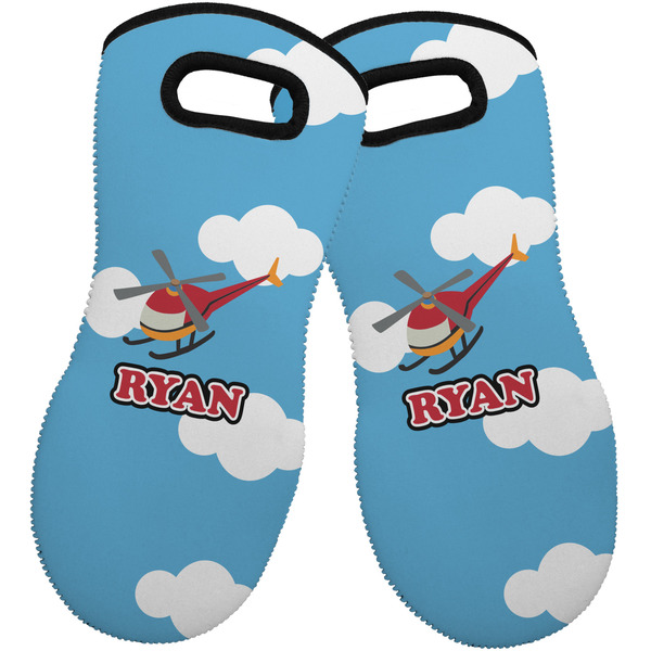 Helicopter Neoprene Oven Mitt -Set of 2 - Front
