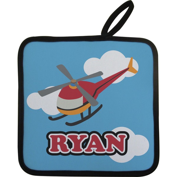 Custom Helicopter Pot Holder w/ Name or Text