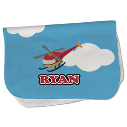 Helicopter Burp Cloth - Fleece w/ Name or Text
