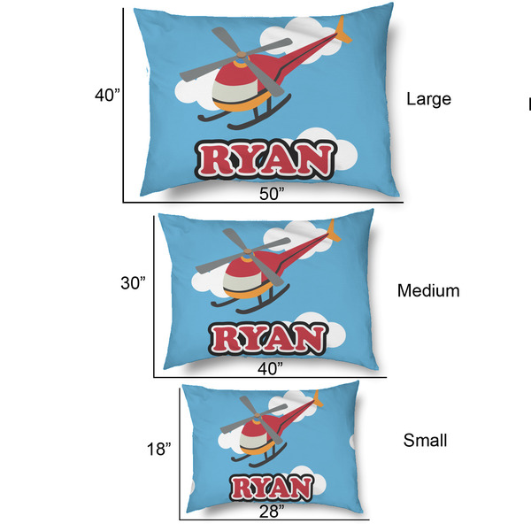 Helicopter Outdoor Dog Beds - SIZE CHART