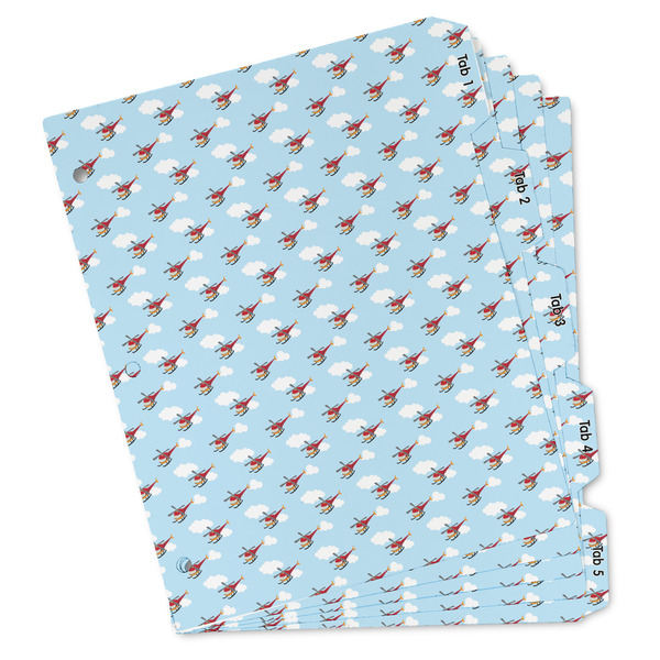 Custom Helicopter Binder Tab Divider - Set of 5 (Personalized)