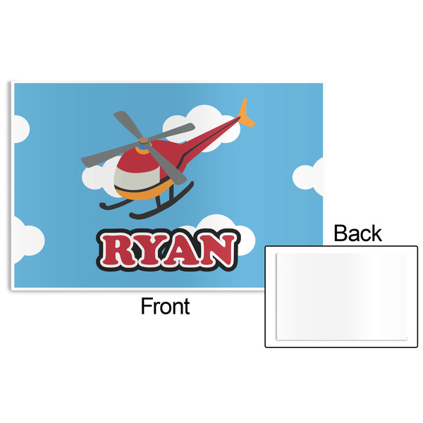 Helicopter Disposable Paper Placemat - Front & Back