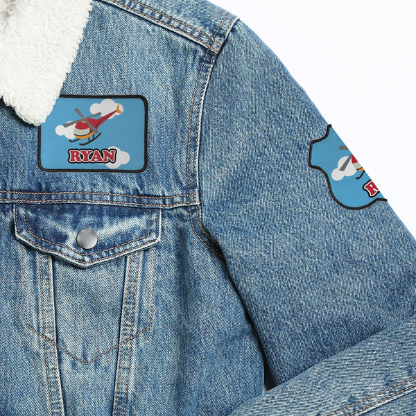 Helicopter Patches Lifestyle Jean Jacket Detail