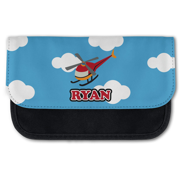 Custom Helicopter Canvas Pencil Case w/ Name or Text