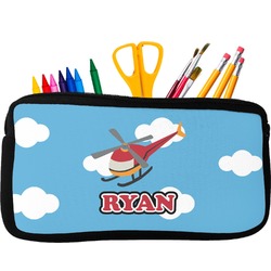 Helicopter Neoprene Pencil Case - Small w/ Name or Text