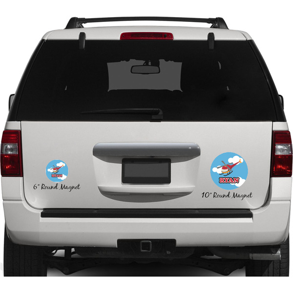 Helicopter Personalized Car Magnets on Ford Explorer