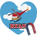Helicopter Heart Fridge Magnet (Personalized)