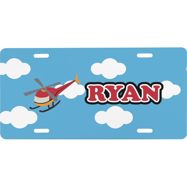 Custom Helicopter Front License Plate (Personalized)