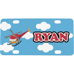 Helicopter Mini / Bicycle License Plate (4 Holes) (Personalized)