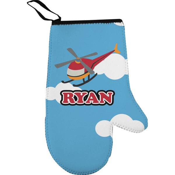 Helicopter Personalized Oven Mitts