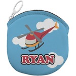 Helicopter Round Coin Purse (Personalized)