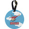 Helicopter Personalized Round Luggage Tag