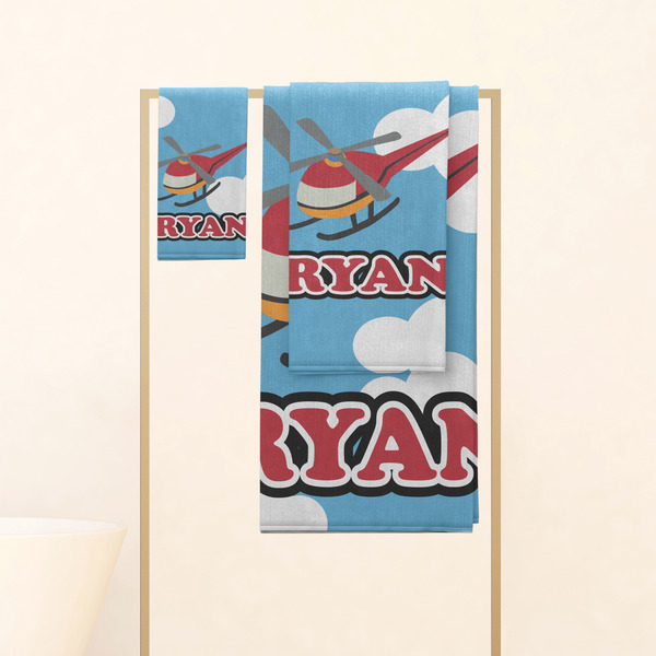 Helicopter Personalized Towel Set