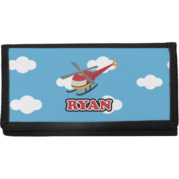 Custom Helicopter Canvas Checkbook Cover (Personalized)