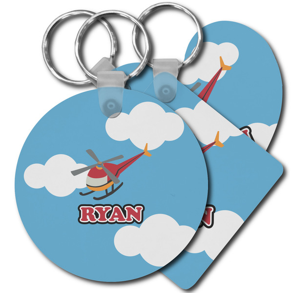 Custom Helicopter Plastic Keychain (Personalized)