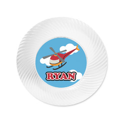 Helicopter Plastic Party Appetizer & Dessert Plates - 6" (Personalized)