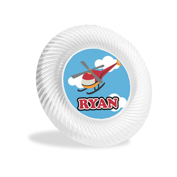 Custom Helicopter Plastic Party Appetizer & Dessert Plates - 6" (Personalized)