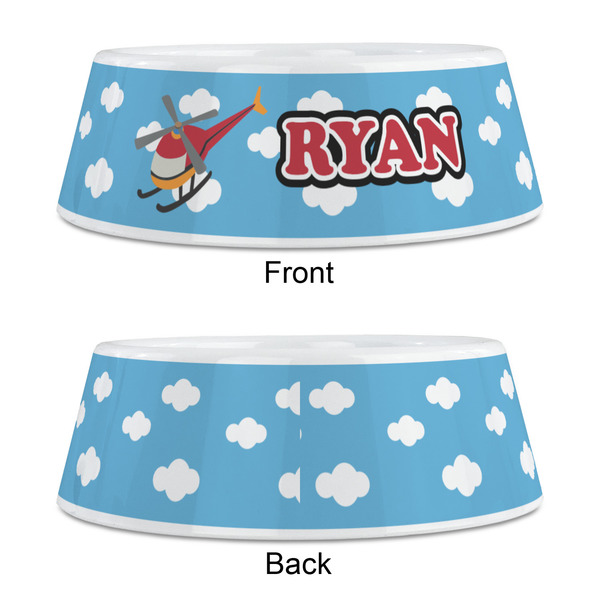 Helicopter Plastic Pet Bowls - Medium - APPROVAL