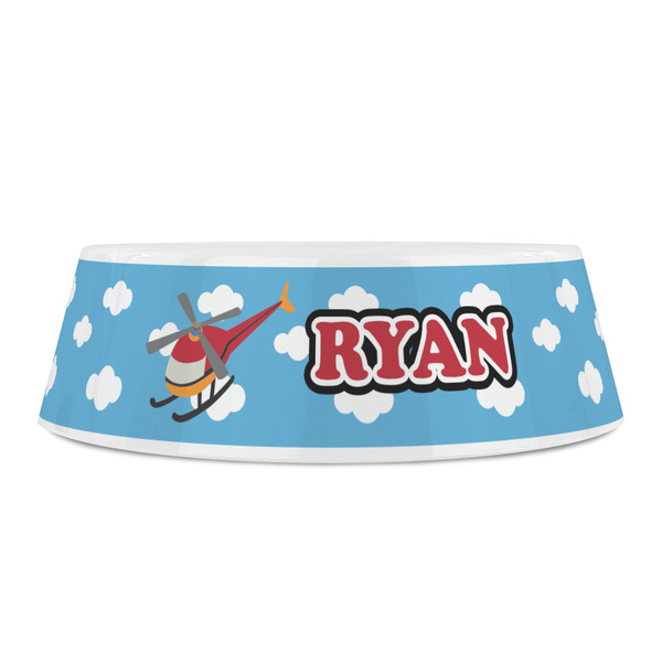 Helicopter Plastic Pet Bowls - Small - FRONT