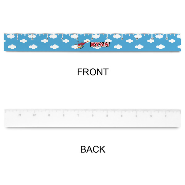 Helicopter Plastic Ruler - 12" - APPROVAL