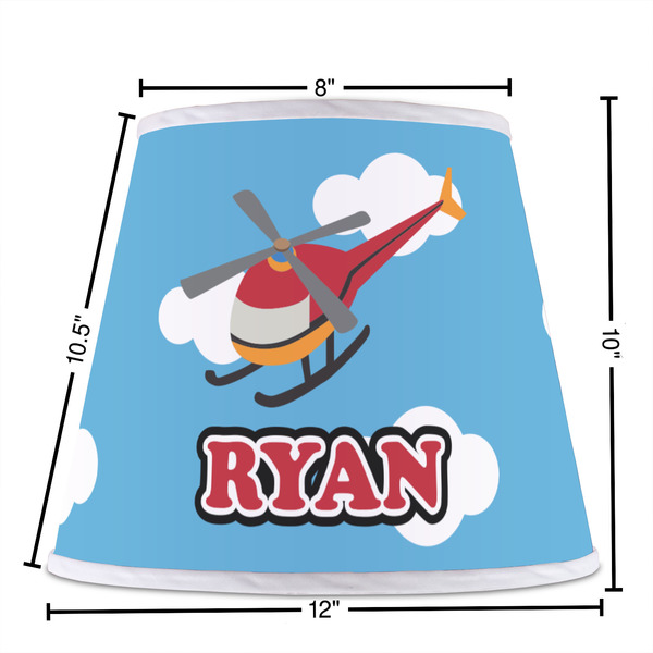 Helicopter Poly Film Empire Lampshade - Dimensions