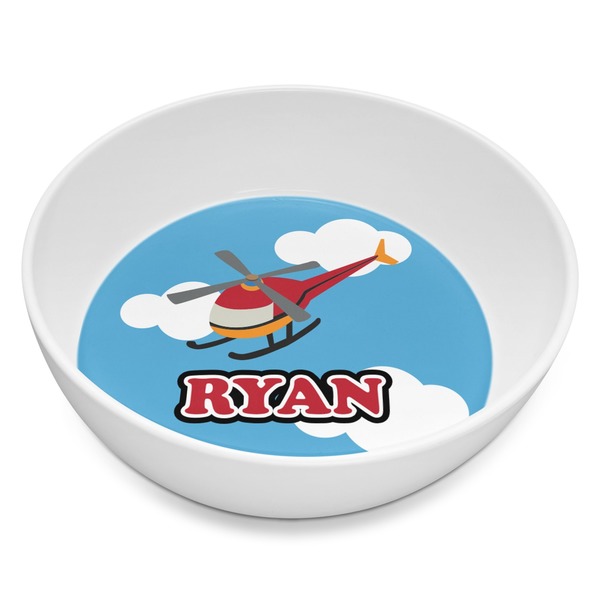 Custom Helicopter Melamine Bowl - 8 oz (Personalized)